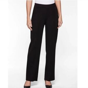 NWT RAFAELLA Confort Black Wide Leg Pull-on Pant Women's Plus 14